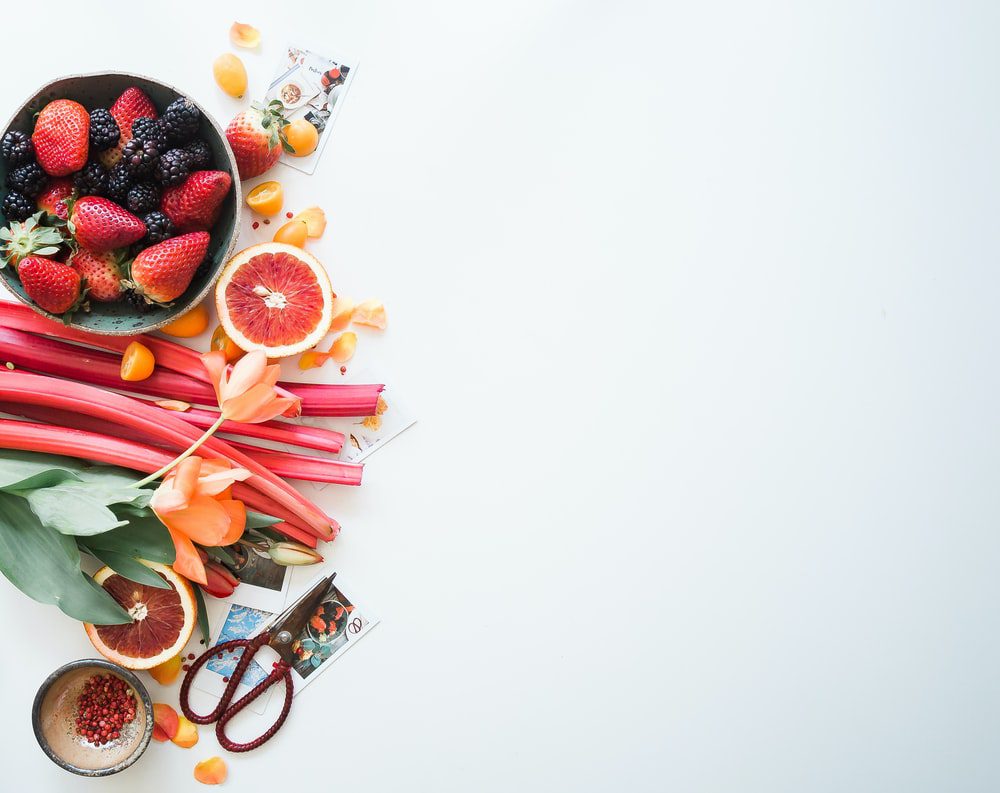 Yummy healthy foods on dirty white background